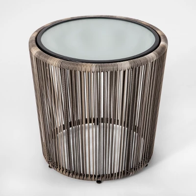 Latigo 3pc Rattan Patio Chat Set, Outdoor Furniture Set - Gray/Brown - Opalhouse⢠- Image 2