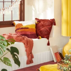 Diamond Pattern Woven Shag Throw Blanket - Opalhouse⢠Designed With Jungalowā¢