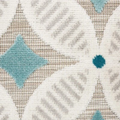 5' X 7' Quatrefoil Outdoor Rug Aqua - Opalhouse⢠- Image 2