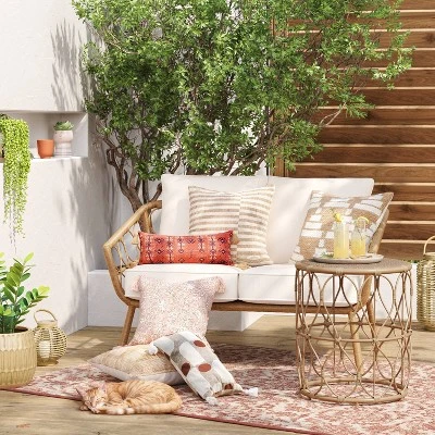 Britanna Patio Loveseat, Outdoor Furniture - Natural - Opalhouseā¢