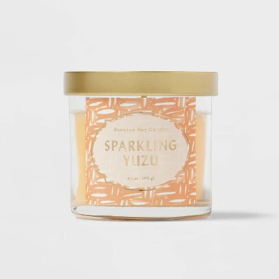 Lidded Glass Jar Candle Sparkling Yuzu - Opalhouse⢠- Image 5