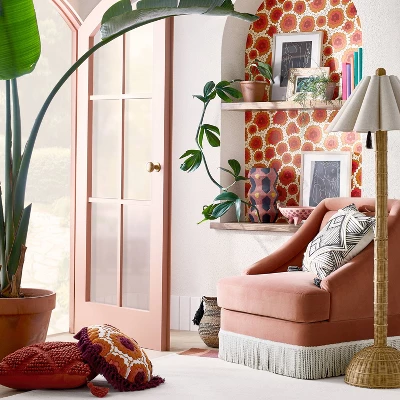 Penelope Flower Wallpaper Fiesta Coral - Opalhouse™ Designed With Jungalow™