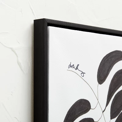 (Set Of 2) 16" X 20" Leaf Duo Framed Canvases Black - Opalhouse™ Designed With Jungalow™ - Image 2