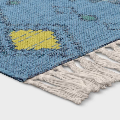 7'x10' Bright Moroccan Rectangular Woven Outdoor Area Rug Indigo - Opalhouse⢠- Image 2