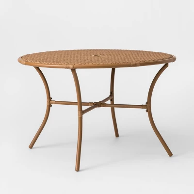 Britanna 4 Person Round Patio Dining Table Brown - Opalhouse⢠- Image 2