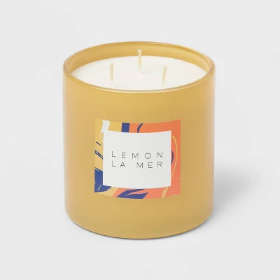 28oz Glass Lemon La Mer Candle Yellow - Opalhouse⢠- Image 2