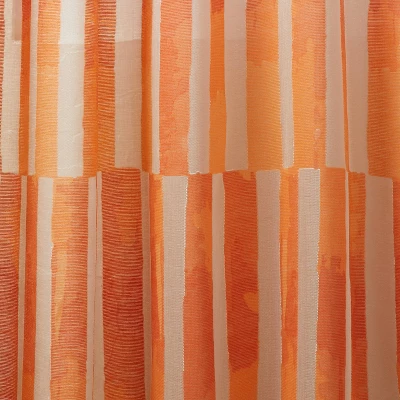 1pc Sheer Ophelia Printed Burnout Window Curtain Panel Orange - Opalhouse™ Designed With Jungalow™ - Image 3