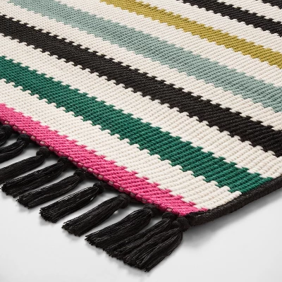 7' X 10' Colorful Multi Stripe Outdoor Rug - Opalhouseā¢