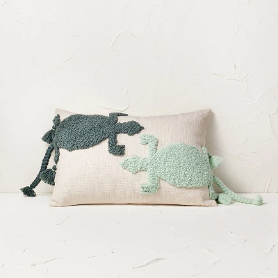 Two Lizard Punch Needle Lumbar Throw Pillow - Opalhouse™ Designed With Jungalow™ - Image 5