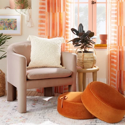 Olivia Round Pouf Rust - Opalhouse™ Designed With Jungalow™