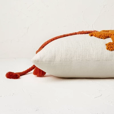 Two Lizard Punch Needle Lumbar Throw Pillow - Opalhouse™ Designed With Jungalow™ - Image 2