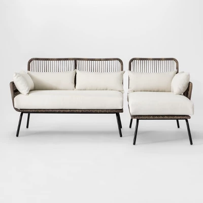 Latigo Patio Sectional Gray/Brown/Linen - Opalhouse⢠- Image 5