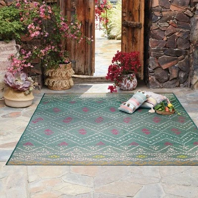 7' X 10' Outdoor Rug Aqua - Opalhouseā¢