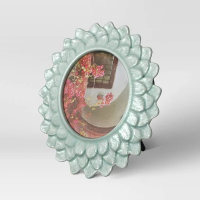 4" X 4" Stoneware Frame With Transparent Crackle Glaze Green - Opalhouse⢠- Image 2